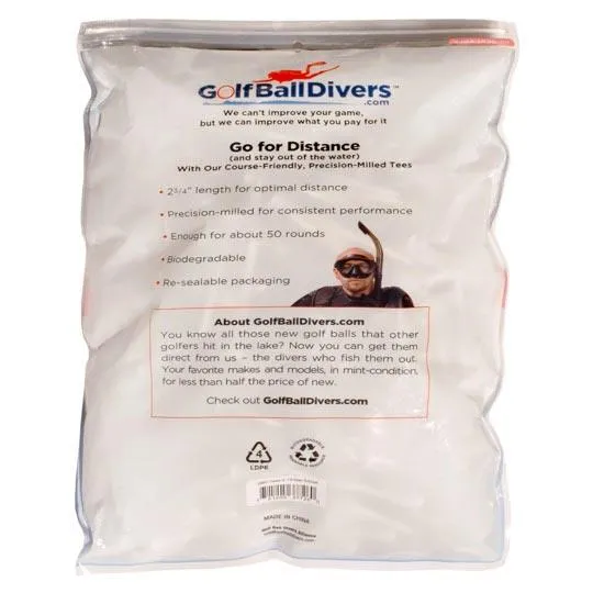 500-pack of 2 3/4" Wood Tees-White