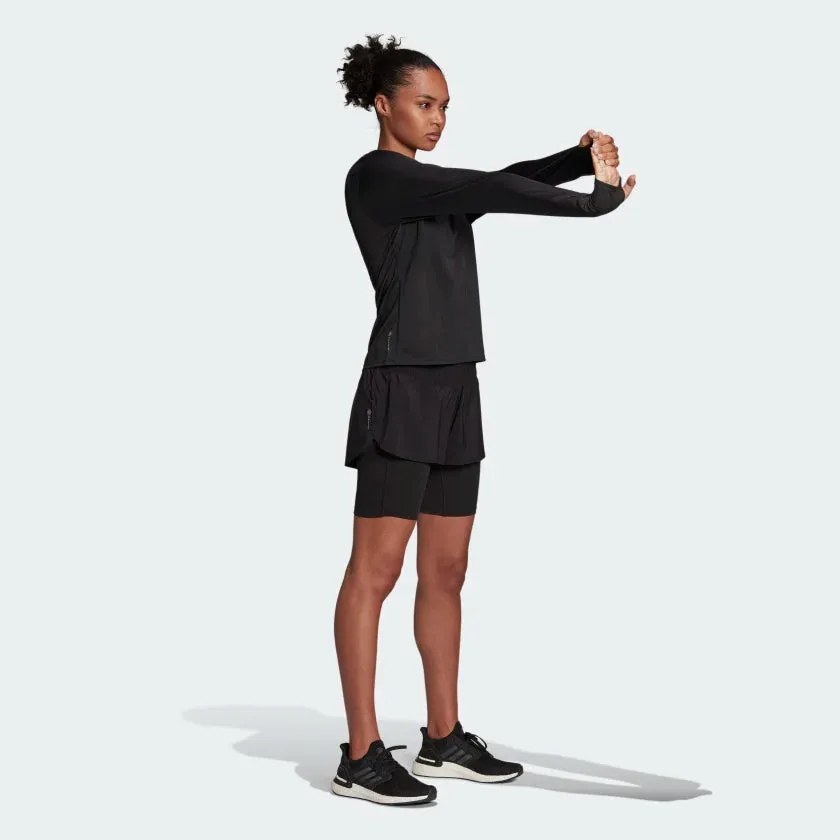 Adidas Women's Run Icons Two-in-One Running Shorts