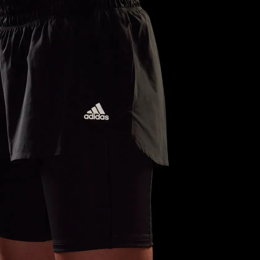 Adidas Women's Run Icons Two-in-One Running Shorts