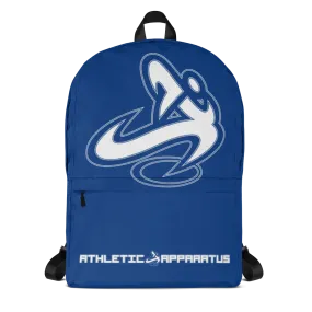 Athletic Apparatus Blue 2 White logo Backpack