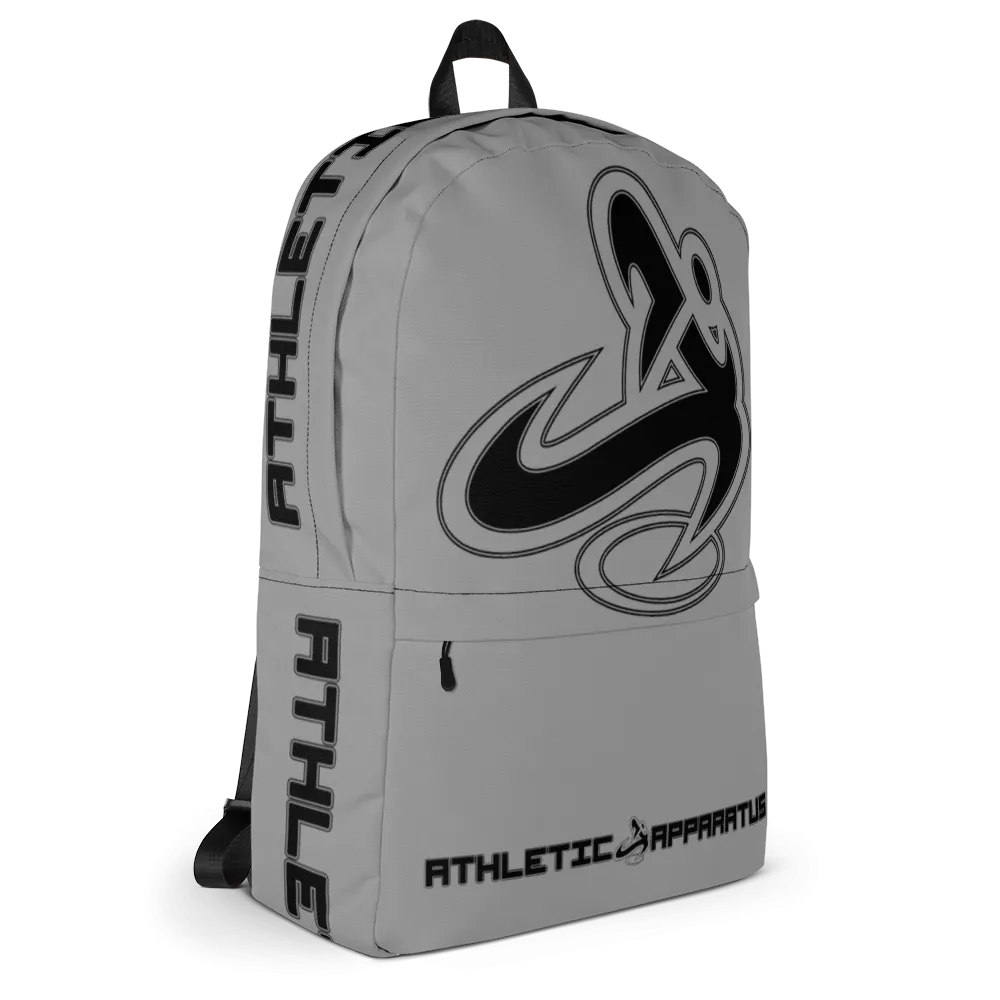 Athletic Apparatus Grey 1 Black logo Backpack
