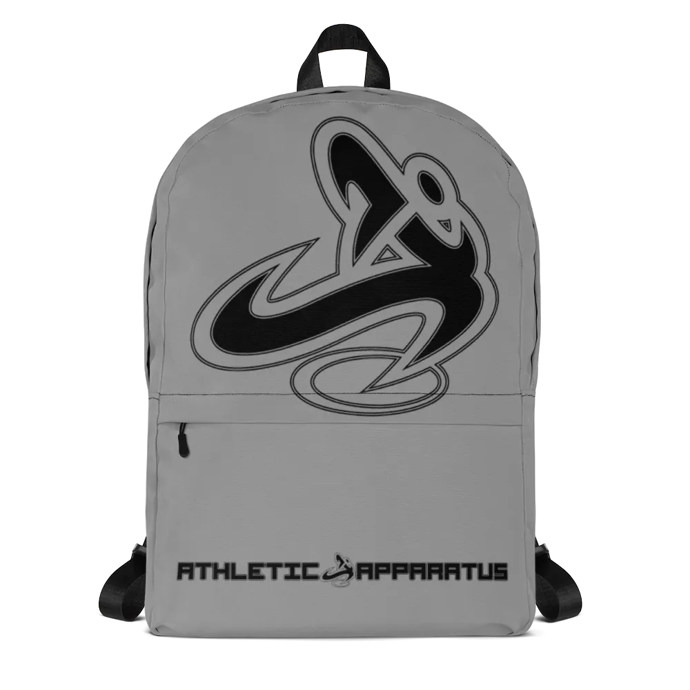 Athletic Apparatus Grey 1 Black logo Backpack