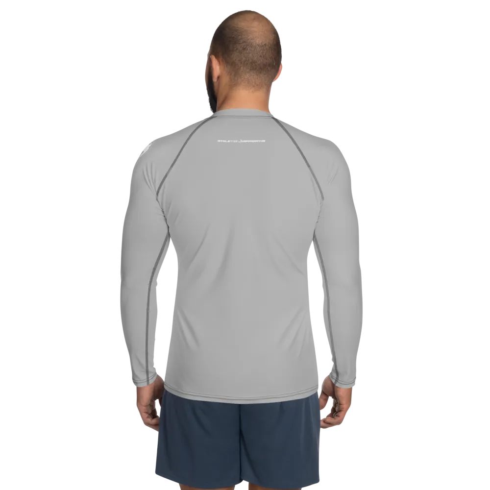 Athletic Apparatus Grey 2 White logo Men's Rash Guard