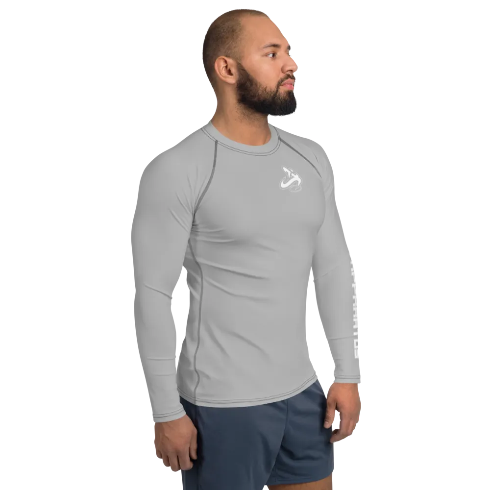 Athletic Apparatus Grey 2 White logo Men's Rash Guard