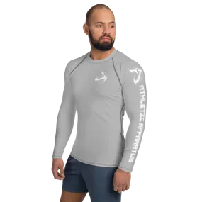 Athletic Apparatus Grey 2 White logo Men's Rash Guard