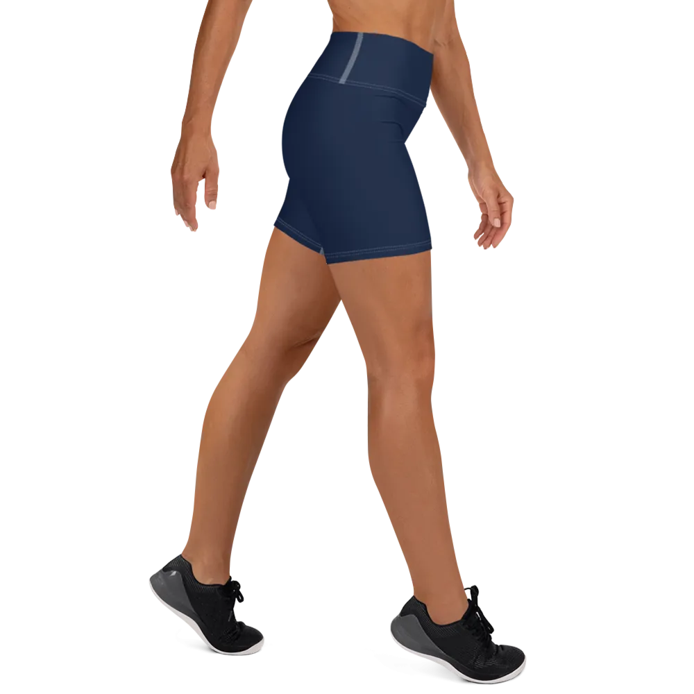 Athletic Apparatus Navy Blue rwb logo White stitch Yoga Shorts