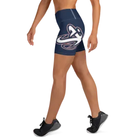 Athletic Apparatus Navy Blue rwb logo White stitch Yoga Shorts