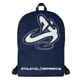 Athletic Apparatus Navy White logo Backpack