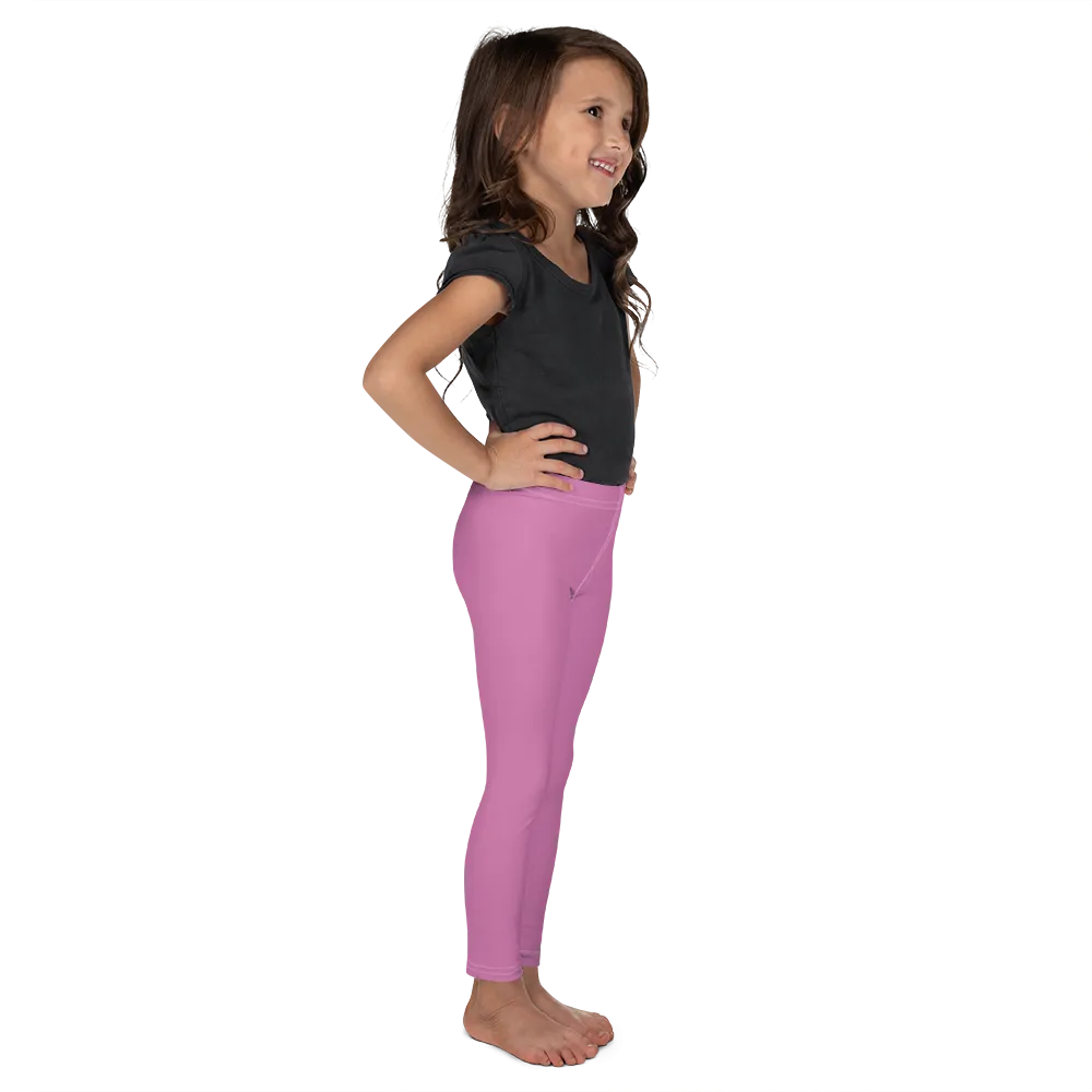 Athletic Apparatus Pink 1 White logo White stitch Kid's Leggings