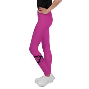 Athletic Apparatus Pink Black logo V3 Youth Leggings
