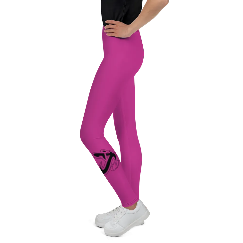 Athletic Apparatus Pink Black logo V3 Youth Leggings