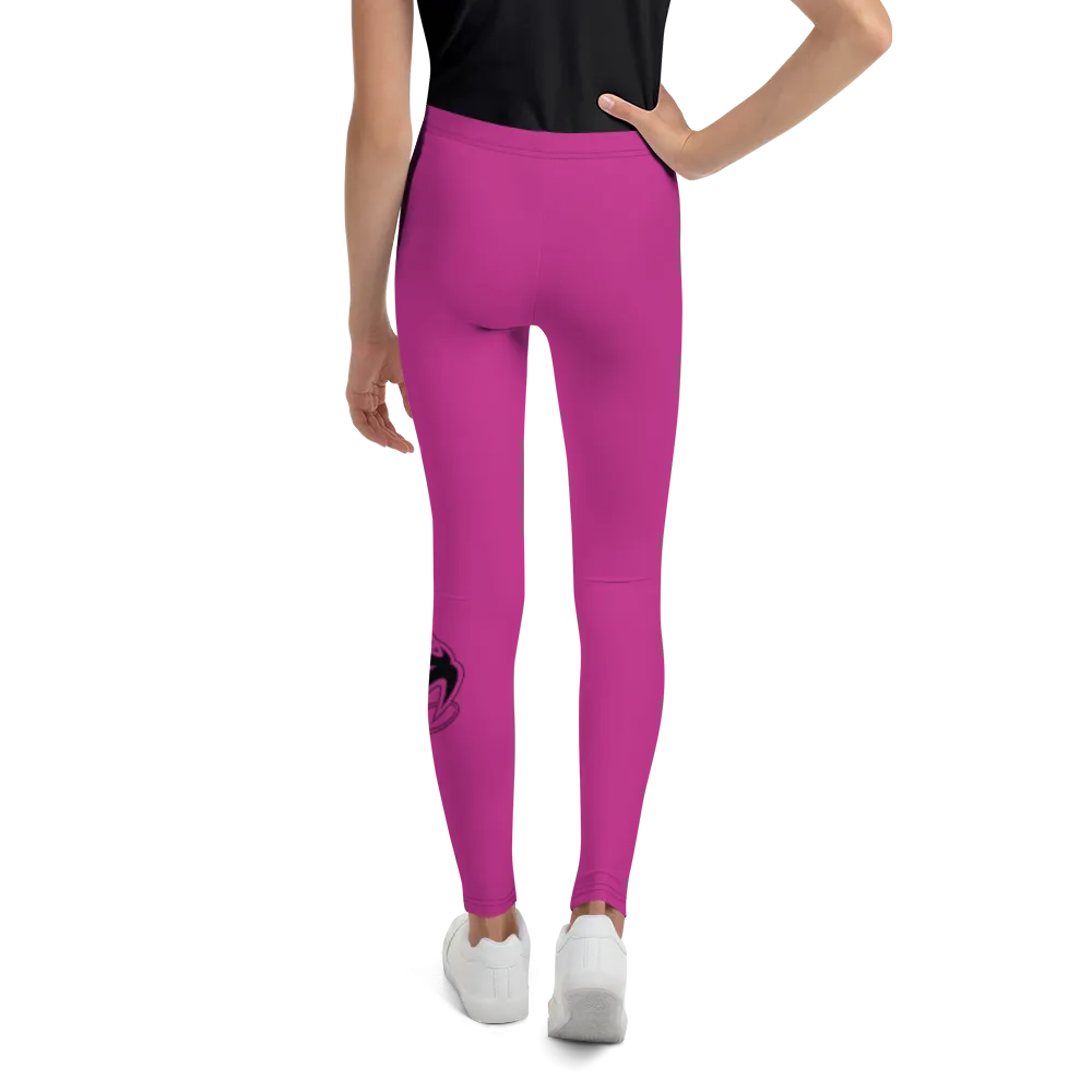 Athletic Apparatus Pink Black logo V3 Youth Leggings