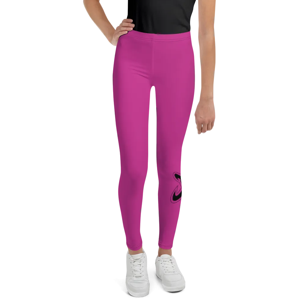 Athletic Apparatus Pink Black logo V3 Youth Leggings