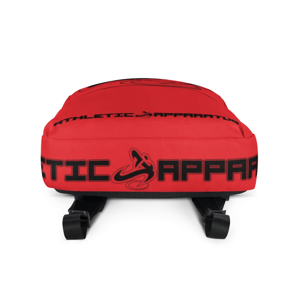 Athletic Apparatus Red 1 Black logo Backpack