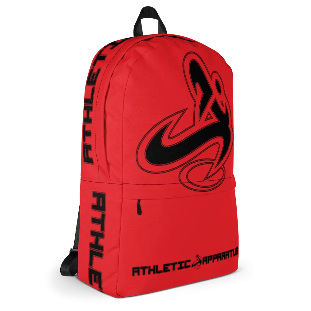 Athletic Apparatus Red 1 Black logo Backpack