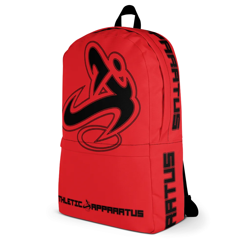 Athletic Apparatus Red 1 Black logo Backpack