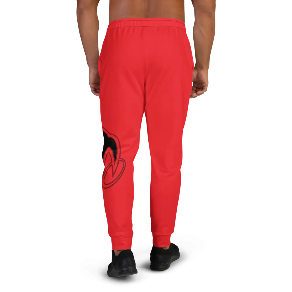 Athletic Apparatus Red 1 Black Logo V1 Men's Joggers