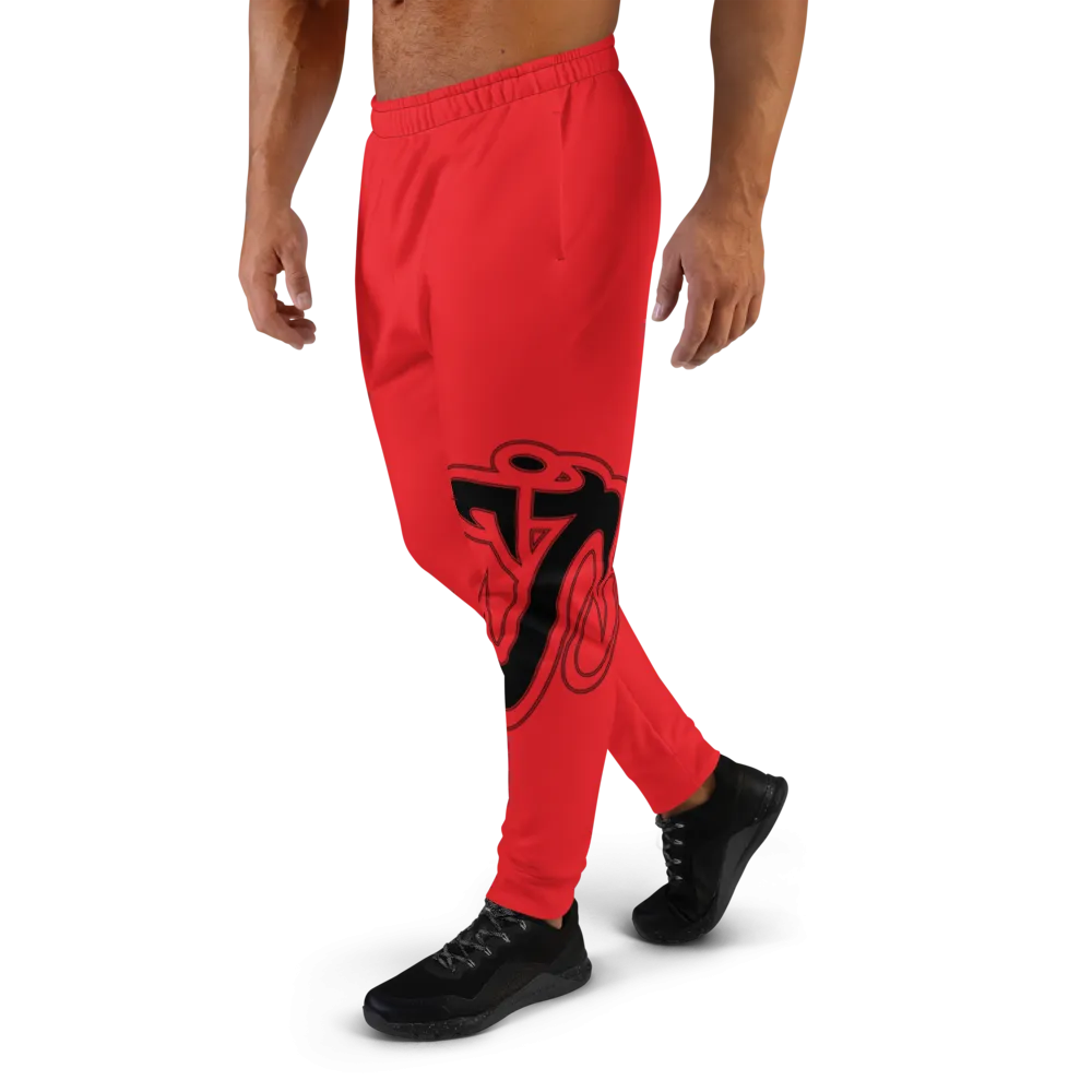 Athletic Apparatus Red 1 Black Logo V1 Men's Joggers