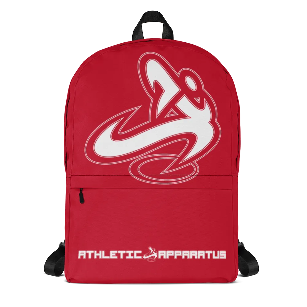 Athletic Apparatus Red White logo Backpack