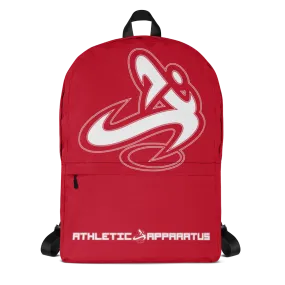 Athletic Apparatus Red White logo Backpack