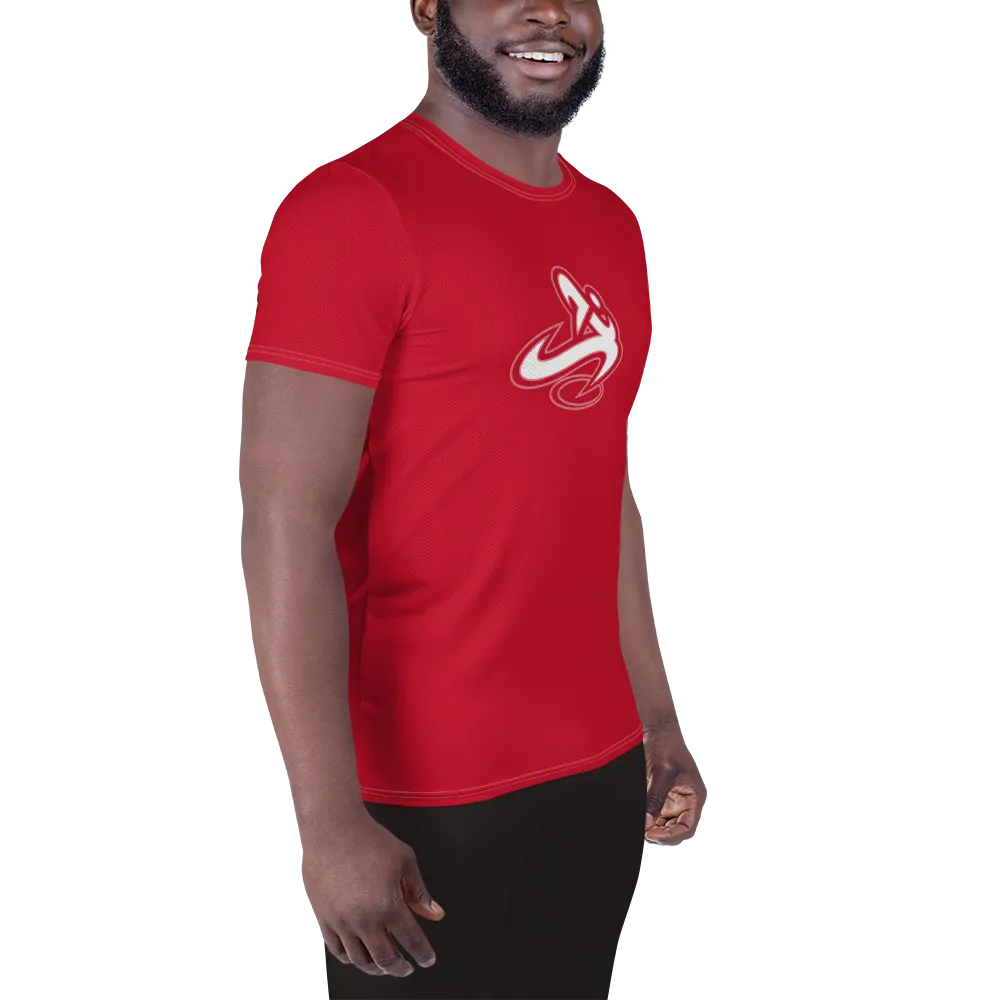 Athletic Apparatus Red White logo White stitch Men's Athletic T-shirt
