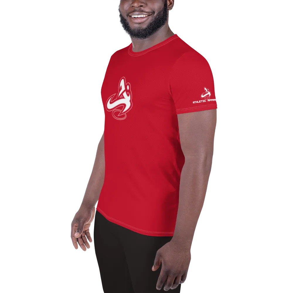 Athletic Apparatus Red White logo White stitch Men's Athletic T-shirt