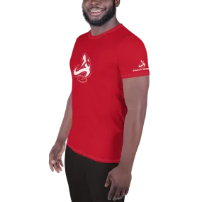 Athletic Apparatus Red White logo White stitch Men's Athletic T-shirt