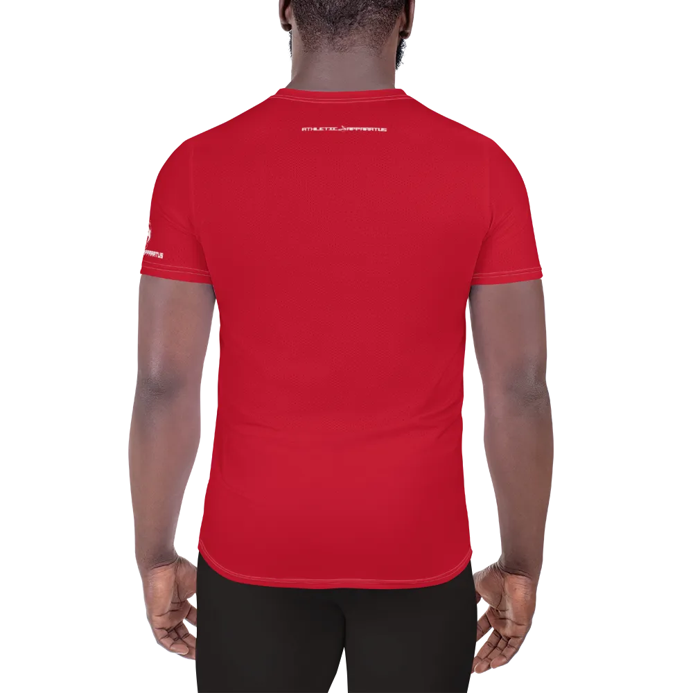 Athletic Apparatus Red White logo White stitch Men's Athletic T-shirt