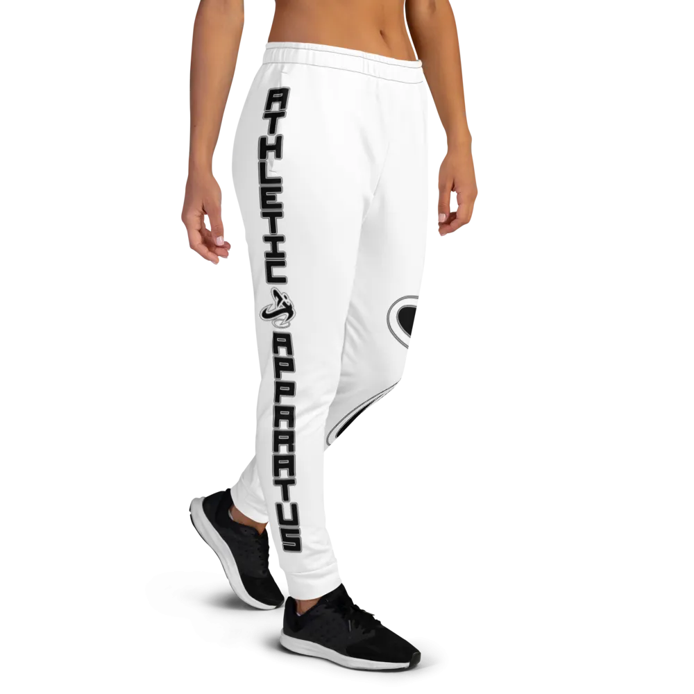 Athletic Apparatus White Black Logo V2 Women's Joggers