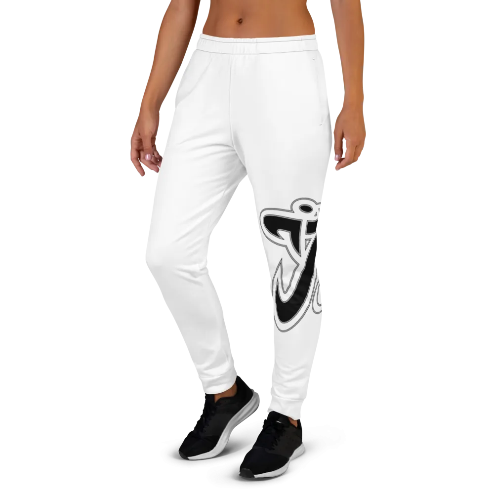 Athletic Apparatus White Black Logo V2 Women's Joggers