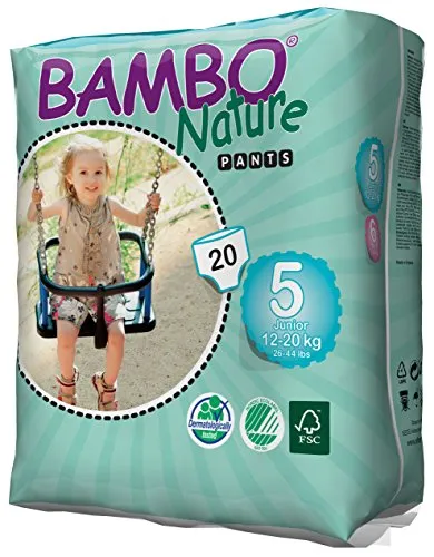 Bambo Nature Baby Training Pants Classic, Size 5 (26-44 lbs), 20 Count