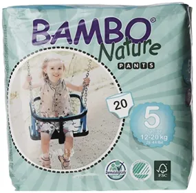 Bambo Nature Baby Training Pants Classic, Size 5 (26-44 lbs), 20 Count