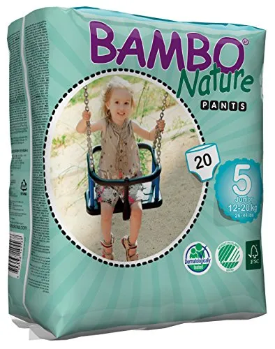 Bambo Nature Baby Training Pants Classic, Size 5 (26-44 lbs), 20 Count
