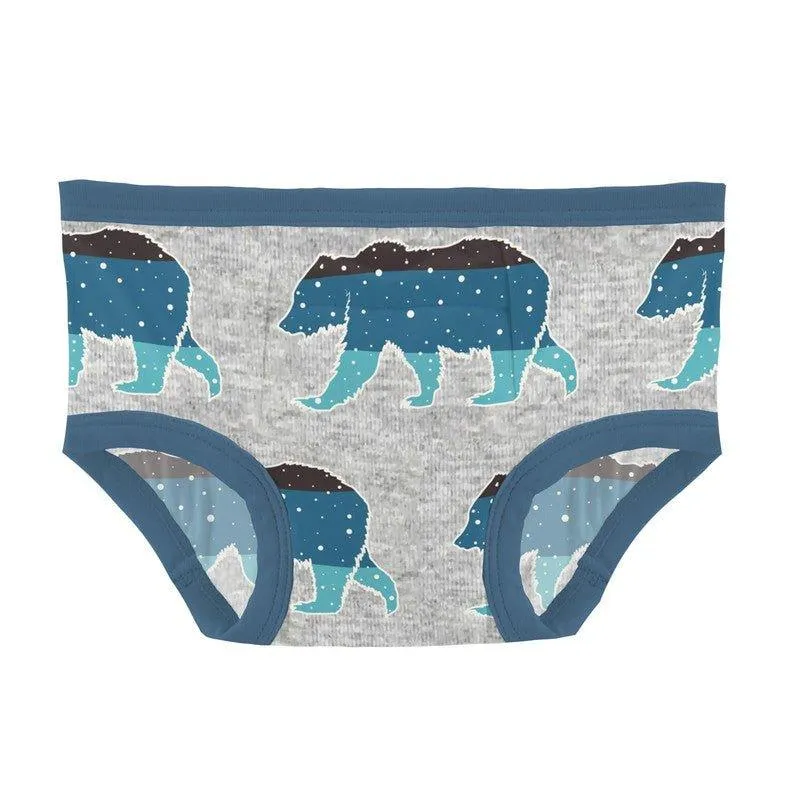 Bamboo Training Pants - Heather Mist Night Sky Bear