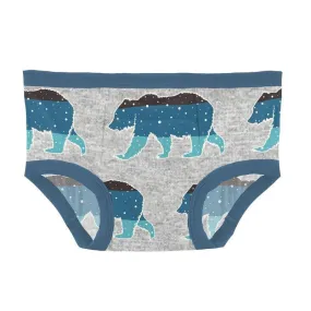 Bamboo Training Pants - Heather Mist Night Sky Bear