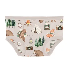 Bamboo Training Pants - Latte Camping Animals