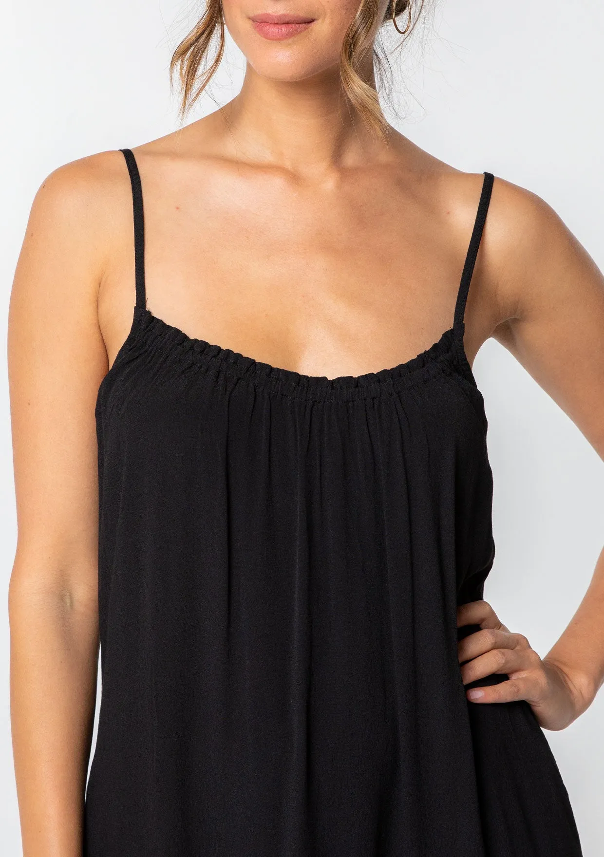 Boho Flowy Spaghetti Strap Maxi Dress