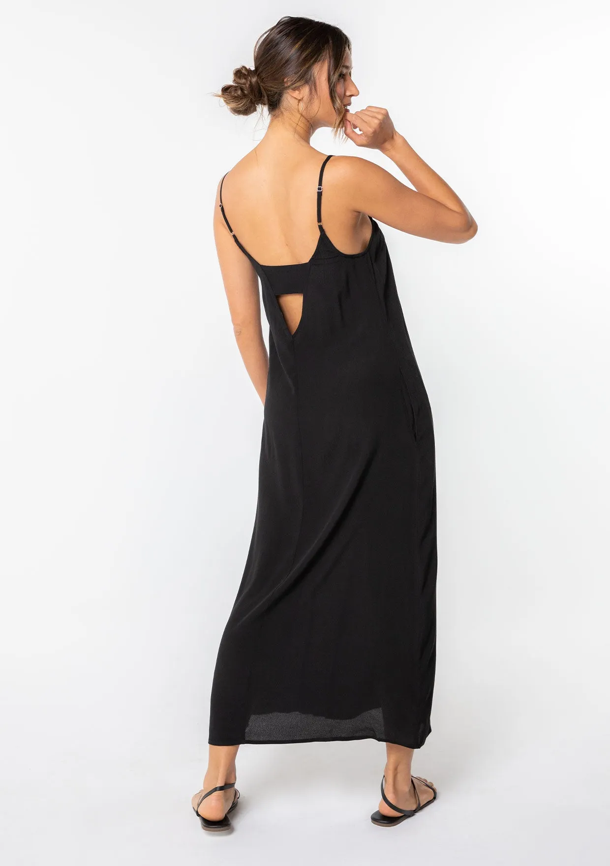 Boho Flowy Spaghetti Strap Maxi Dress