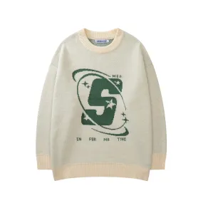 Capital Letter Print Sweaters