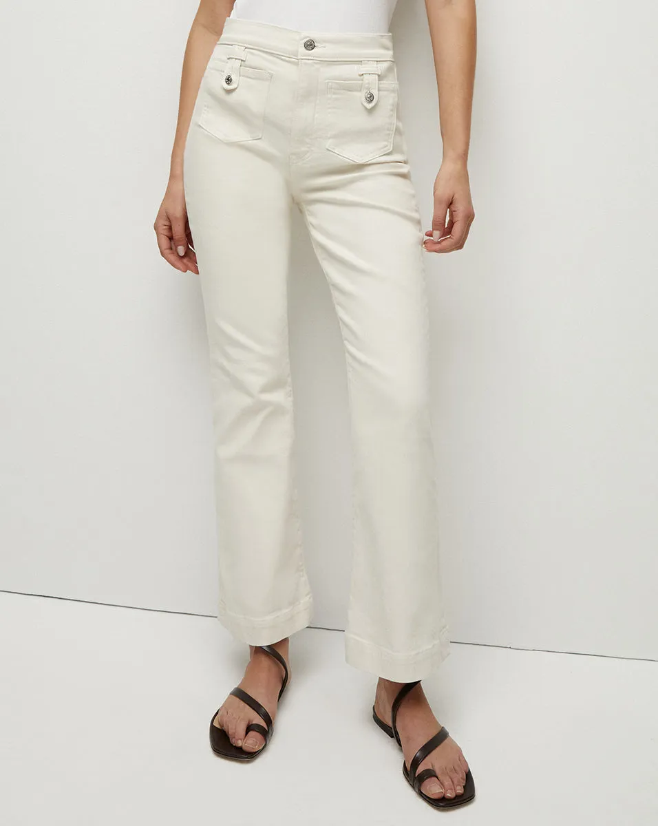 Carson Patch-Pocket Kick-Flare Jean