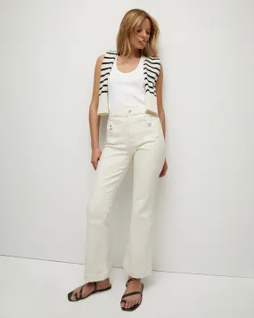 Carson Patch-Pocket Kick-Flare Jean