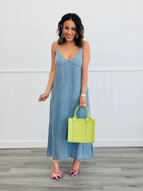 Denim Pocket Sleeveless Maxi Dress (Reg.)