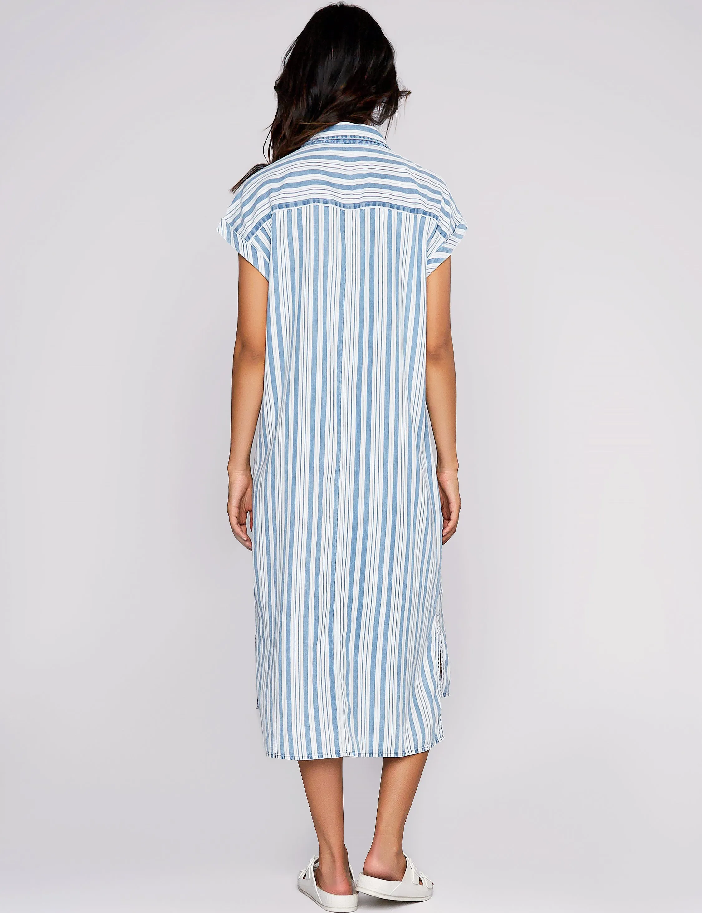 Denim Stripes Shirtdress