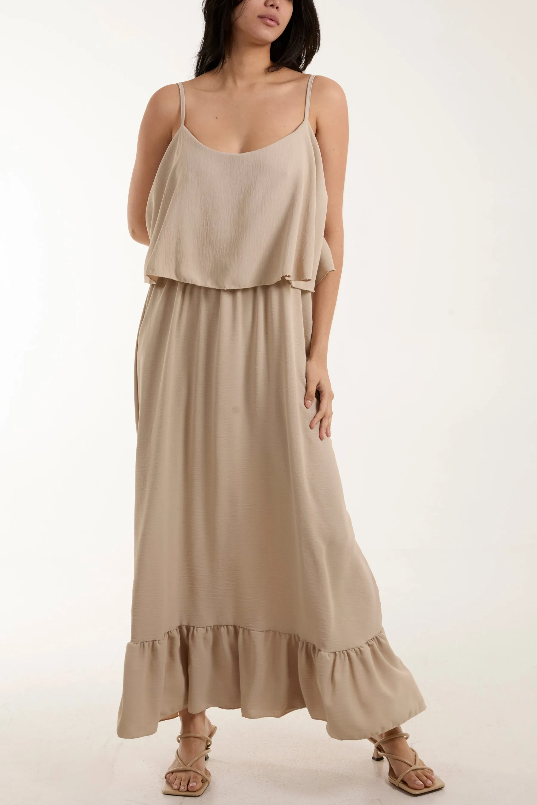 Double Layer Cami Maxi Dress