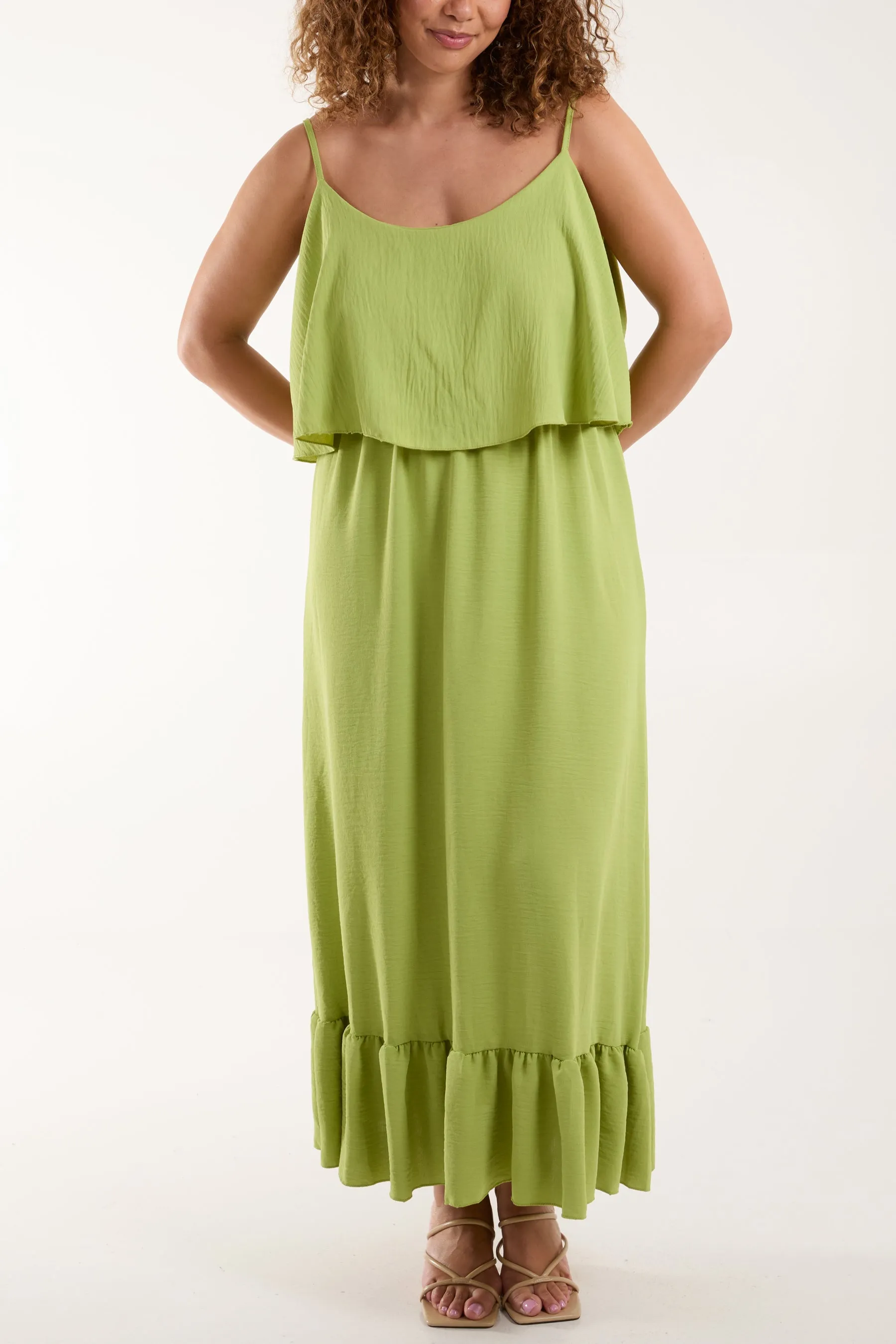 Double Layer Cami Maxi Dress