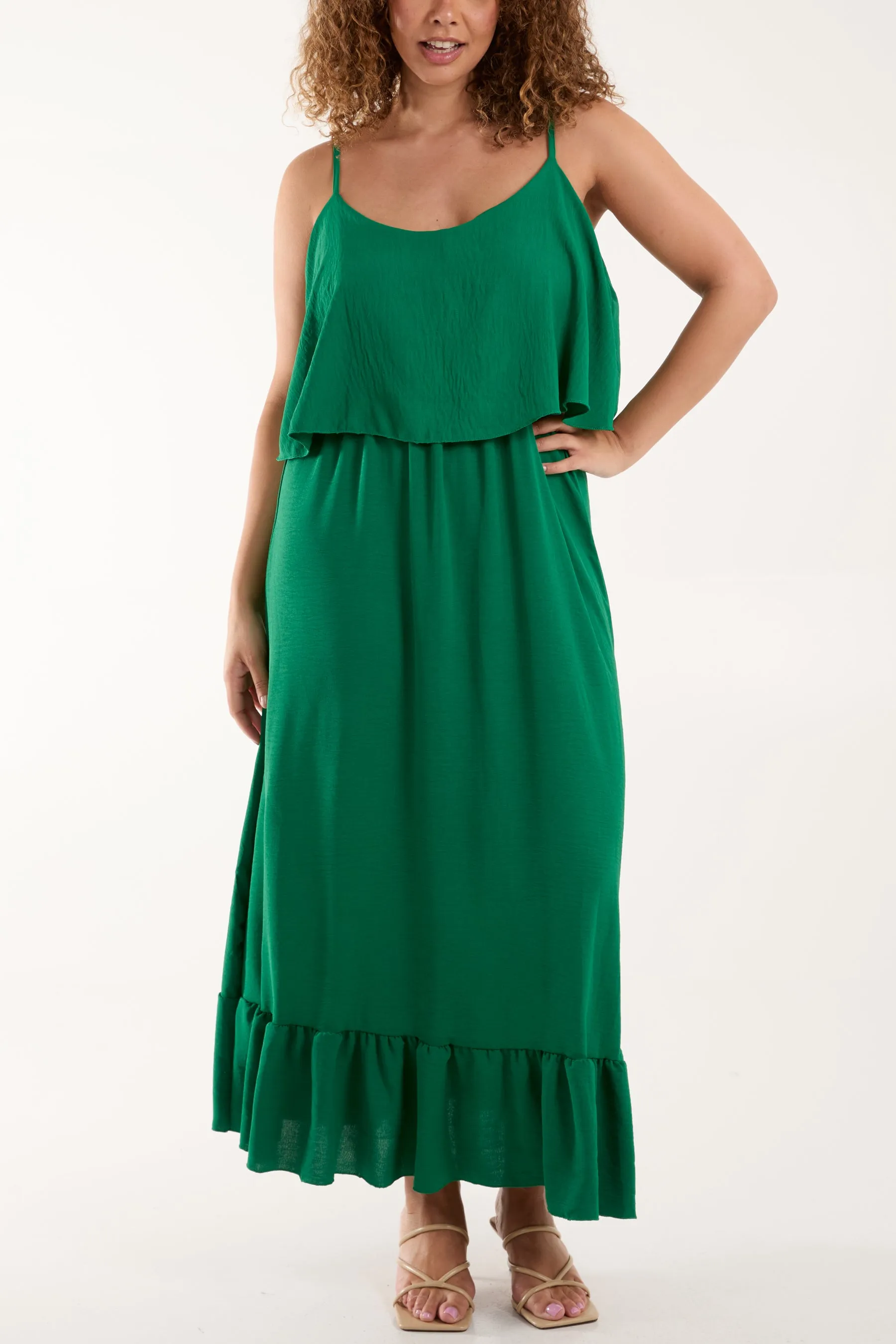 Double Layer Cami Maxi Dress