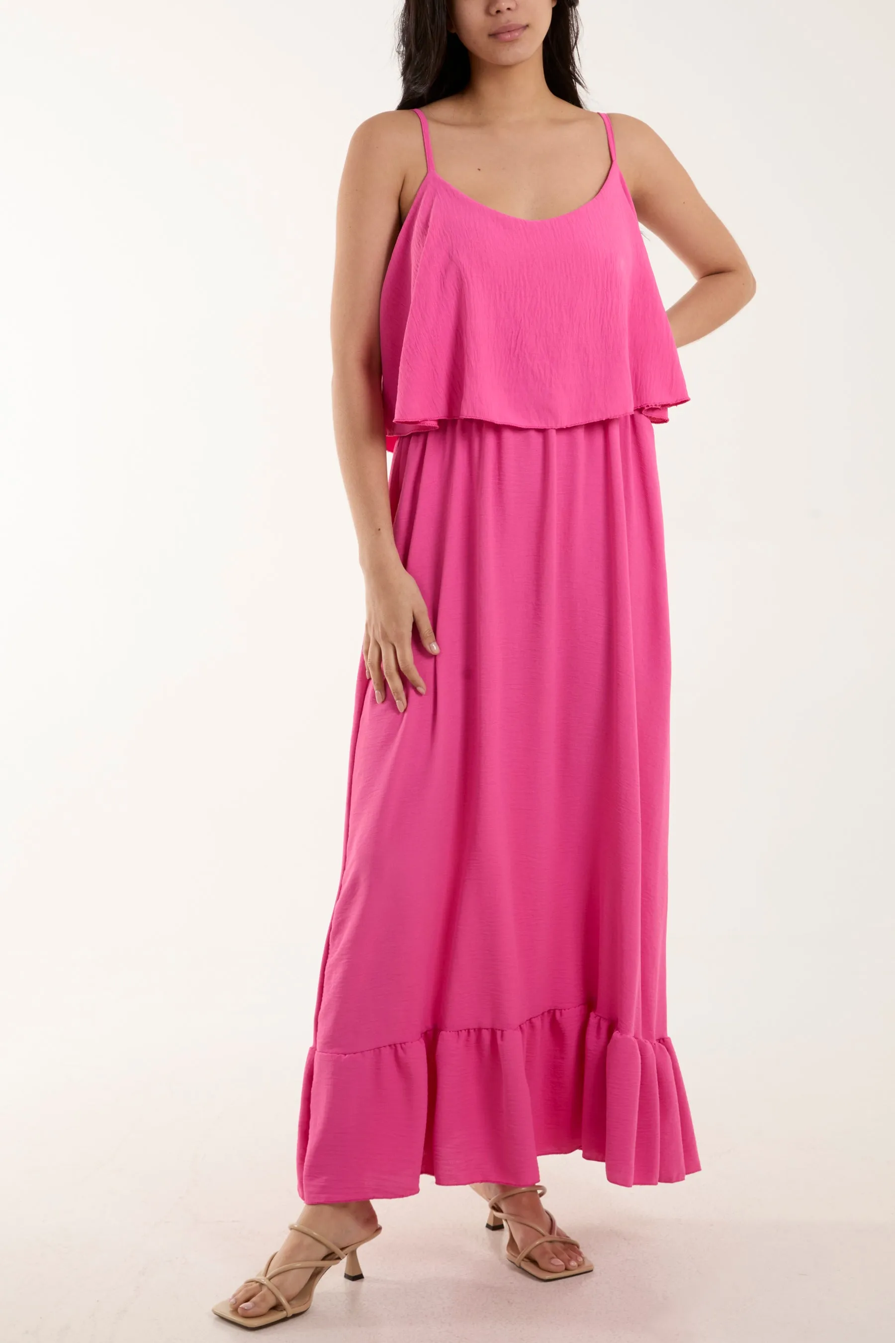 Double Layer Cami Maxi Dress