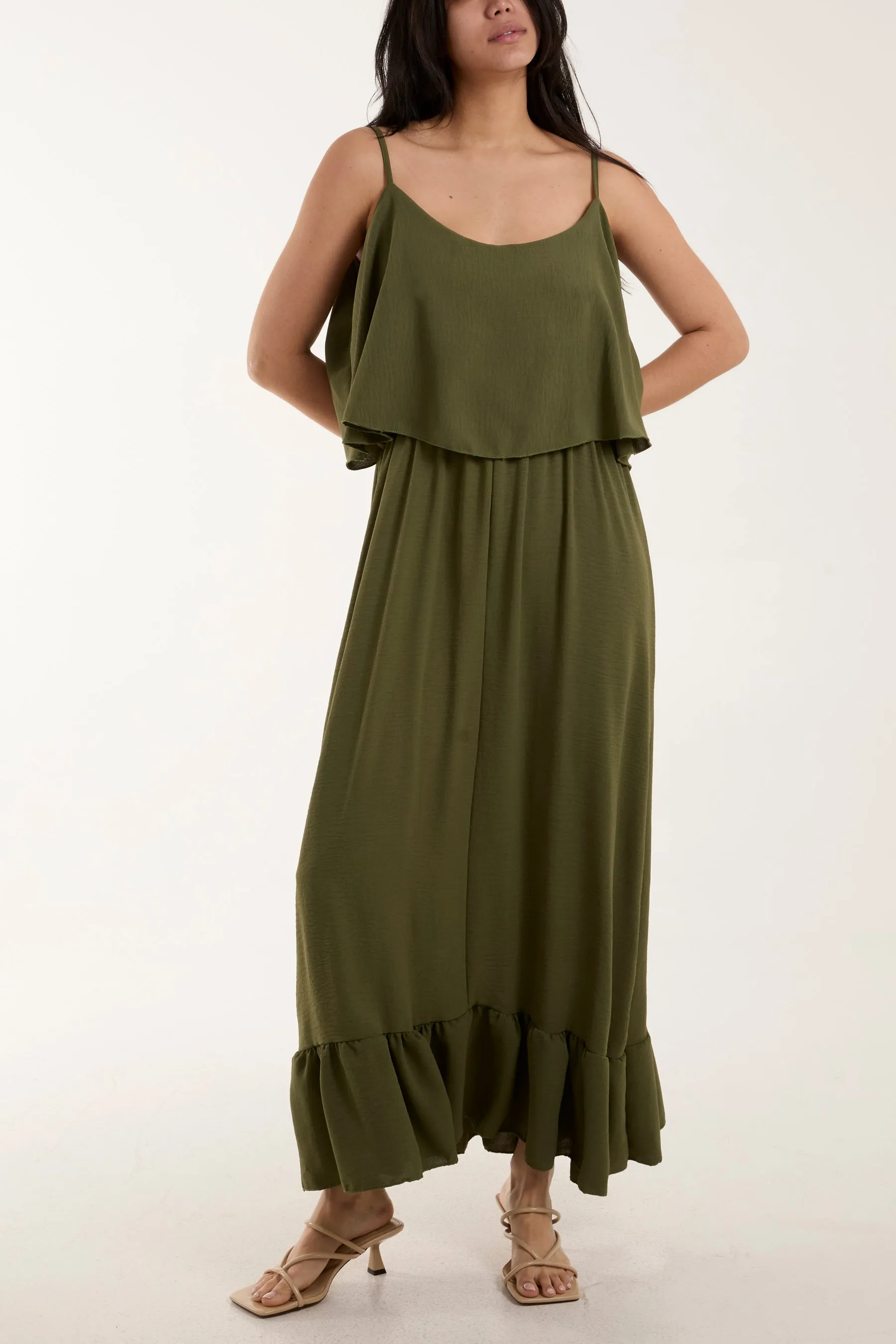Double Layer Cami Maxi Dress