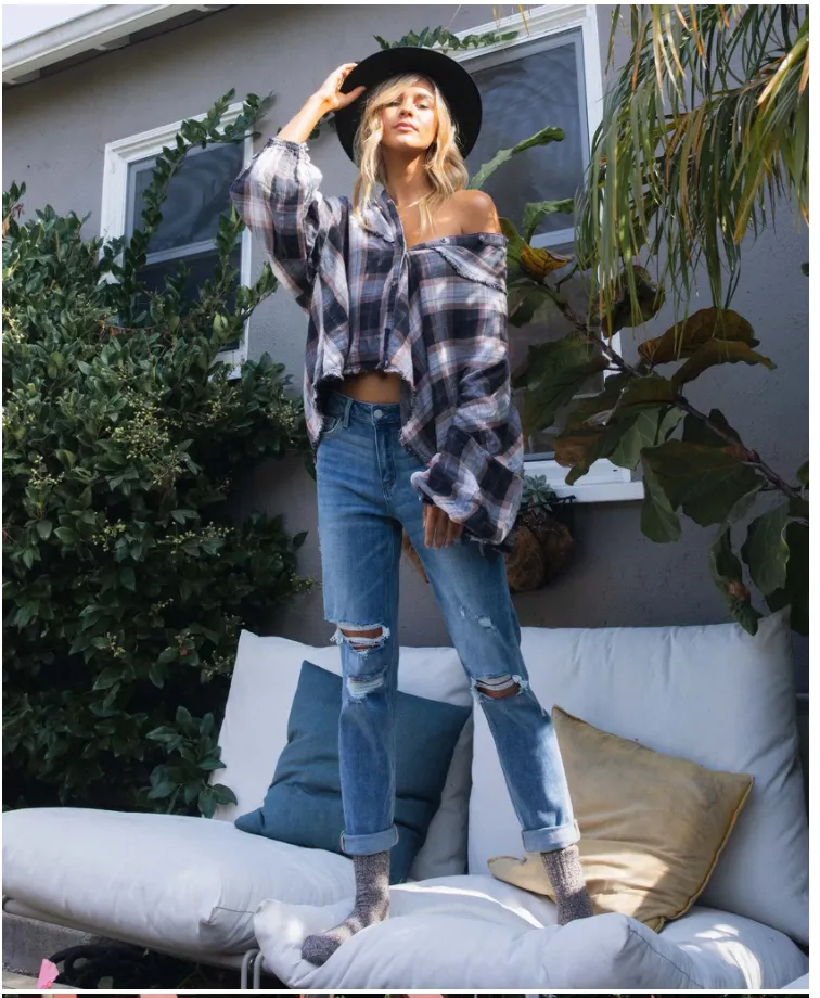 Dreamland - Distressed Stretch Boyfriend Jeans