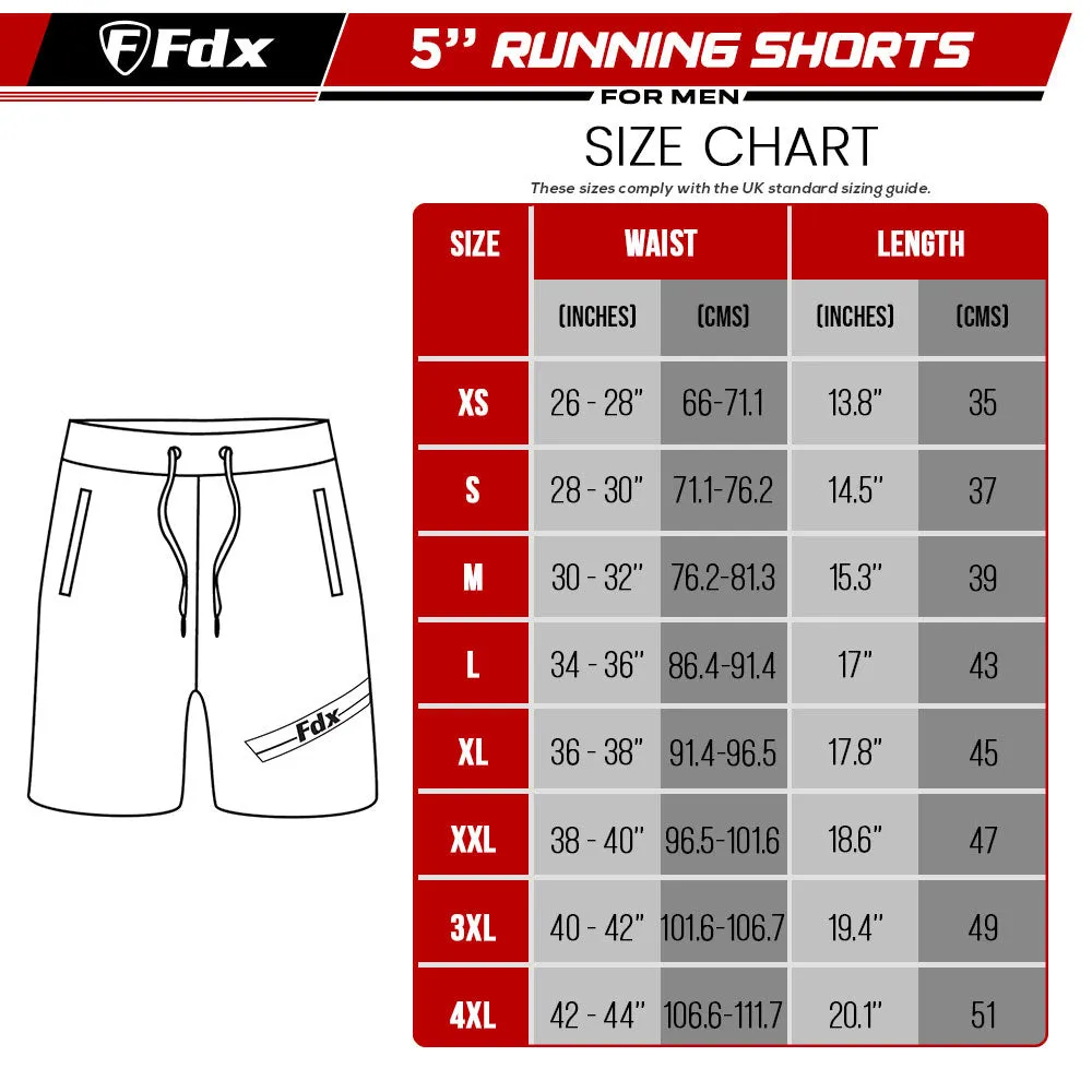 Fdx Men's & Boy's 5" Pro Blue Running Shorts